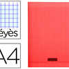 CAHIER PIQUA CLAIREFONTAINE CO UVERTURE POLYPROPYLENE TRANSPARENTE A4 21X29,7CM 96 PAGES 90G SAYES COLORIS ROUGE