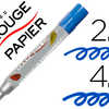 MARQUEUR ROUGE PAPIER PERMANENT POINTE BISEAUTÉE TRACÉ 2/4MM ENCRE BASE ALCOOL COULEUR BLEU