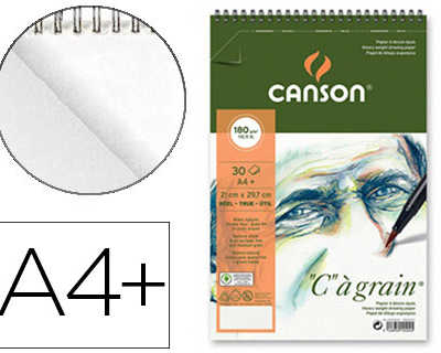 bloc-spirale-canson-c-agrain-croquis-dos-tres-rigide-180g-a4-30f