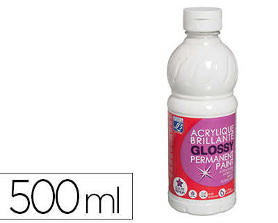 peinture-acrylique-lefranc-bou-rgeois-glossy-fluide-brillante-indalabile-multi-supports-blanc-flacon-500ml