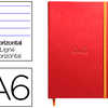 CARNET RHODIA WEBNOTEBOOK A6 9 X14CM COUVERTURE SIMILI CUIR COQUELICOT 192 PAGES 90G LIGNA ALASTIQUE MARQUE-PAGE ORANGE