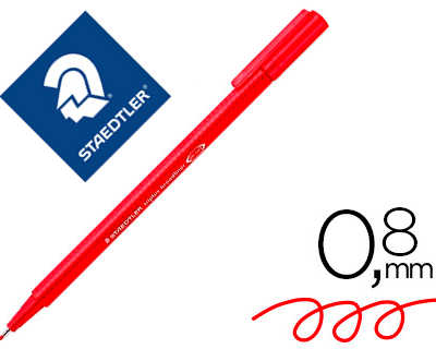 stylo-feutre-staedtler-triplus-broadliner-338-acriture-et-coloriage-pointe-moyenne-0-8mm-encre-dry-safe-coloris-rouge