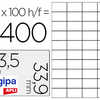 ATIQUETTE ADHASIVE APLI AGIPA MULTI-USAGE 63.5X33.9MM TOUTE IMPRIMANTE BOÎTE 2400 UNITAS