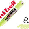 MARQUEUR CRAIE UNIBALL CHALK P OINTE LARGE BISEAUTAE TRACA 8MM EFFACABLE AVEC UN CHIFFON HUMIDE COLORIS JAUNE FLUO