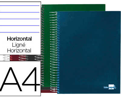 cahier-spirale-liderpapel-paper-coat-a4-21x29-7cm-280p-80g-m2-lign-horizontal-coil-lock-coloris-assortis