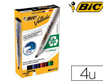 marqueur-bic-velleda-1751-effa-cable-pointe-biseautae-traca-2-5mm-encre-base-alcool-inodore-corps-plastique-bo-te-4u