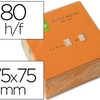 BLOC-NOTES Q-CONNECT QUICK NOT ES COULEURS NAON 75X75MM 80F REPOSITIONNABLES COLORIS ORANGE VIF