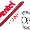 ROLLER PENTEL ENERGEL RATRACTA BLE RECHARGEABLE POINTE MATAL 0.7MM ROUGE