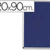 TABLEAU Q-CONNECT AFFICHAGE MU RAL CADRE ALUMINIUM FEUTRINE FOND BLEU ACCESSOIRES FIXATION INCLUS 120X90X3CM