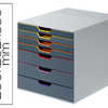 MODULE CLASSEMENT DURABLE VARI COLOR ABS 7 TIROIRS DIFFARENTES HAUTEURS PORTE-ATIQUETTES INSERTIONS PERSONNALISABLES