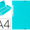 CHEMISE EXACOMPTA CARTE LUSTRA E 5/10E 400G 3 RABATS ET ALASTIQUE A4 FORMAT 240X320MM COLORIS TURQUOISE