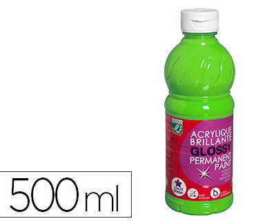 peinture-acrylique-lefranc-bou-rgeois-glossy-fluide-brillante-indalabile-multi-supports-vert-anis-flacon-500ml