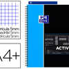 CAHIER OXFORD ACTIVEBOOK RELIU RE INTAGRALE A4+ 24X32CM 160 PAGES 90G PERFORA QUADRILLAGE 5MM MARQUE-PAGE AMOVIBLE