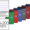 BLOC OXFORD MAMO OPTIK PAPER 1 25X200MM RAGLURE LIGNAE 8MM 140 PAGES MICROPERFORAES DATACHABLES COLORIS ASSORTIS