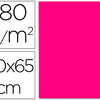 PAPIER CARTONNÉ LIDERPAPEL DES SIN TRAVAUX MANUELS 180G/M2 50X65CM UNICOLORE FUCHSIA