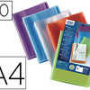 PROTEGE-DOCUMENTS ELBA POLYVIS ION POLYPROPYLENE COUVERTURE SOUPLE 60 POCHETTES 120 VUES A4 COLORIS ASSORTIS TRANSLUCIDE