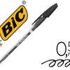 STYLO-BILLE BIC CRISTAL CLIC A CRITURE MOYENNE 0.5MM ENCRE CLASSIQUE RATRACTABLE EMBASE STRIAE BOUTON PRESSOIR NOIR