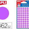 PASTILLE ADHASIVE APLI AGIPA D IAMETRE 8MM PERMANENTE COLORIS VIOLET POCHETTE 462 UNITAS