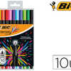 STYLO-FEUTRE BIC POINTE FINE I NTENSITY POINTE AIGUILLE BAGUAE 0.4MM ENCRE FLUIDE SANS BAVURES PACK 10 COLORIS ASSORTIS