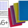 CARNET CLAIREFONTAINE LINICOLOR INTENSE RELIURE INTÉGRALE 11X17CM 100 PAGES 90G QUADRILLAGE 5MM COLORIS ASSORTIS