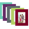 CADRE PHOTO VERRE TREMPÉ PIED CHEVALET BORDS RONDS EFFAÇABLE 18X23CM 5 COLORIS ASSORTIS VERT ROUGE GRIS TURQUOISE PRUNE