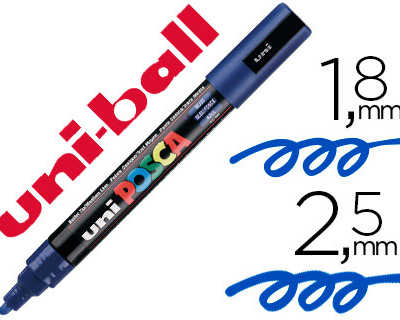 marqueur-posca-pc5m-gouache-en-cre-inodore-toutes-surfaces-pointe-moyenne-conique-couleur-opaque-couvrante-bleu-fonca