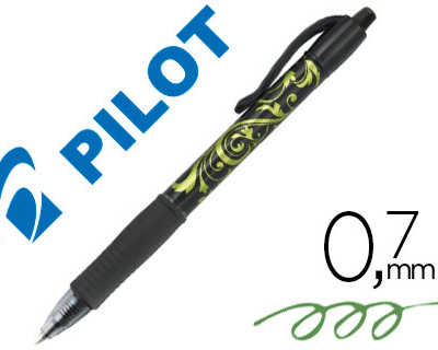 roller-pilot-g2-victoria-ratra-ctable-bille-carbure-de-tungstene-pointe-moyenne-0-7mm-encre-gel-verte