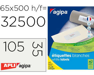 tiquette-adh-sive-apli-agipa-multi-usage-105x35mm-coins-droits-bo-te-8000-unit-s-500-feuilles