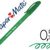 STYLO-BILLE PAPER MATE INKJOY 100 ACRITURE MOYENNE 0.5MM ULTRA DOUCE CORPS TRIANGULAIRE RASISTE BAVURES COLORIS VERT