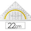 ÉQUERRE GÉOMÉTRIE LIDERPAPEL GRADUÉE LONGUEUR CÔTÉ MAJEUR 50CM DIMENSION HYPOTÉNUSE 22CM PLASTIQUE AVEC PRÉHENSION FIXE