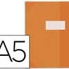 PROTÈGE-CAHIER ELBA STRONG LINE PVC CRISTAL 15/100E RABATS PORTE-ÉTIQUETTE ET ÉTIQUETTE 170X220MM ORANGE TRANSPARENT