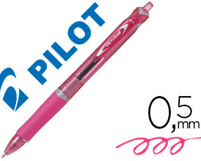 stylo-bille-pilot-rt-acroball-begreen-criture-moyenne-0-5mm-r-tractable-glisse-extr-me-corps-couleur-encre-rose