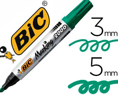 marqueur-bic-permanent-marking-2300-pointe-moyenne-biseautae-traca-3-5mm-corps-plastique-encre-base-alcool-coloris-vert