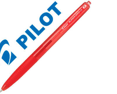 stylo-bille-pilot-super-grip-g-r-tractable-pointe-fine-coloris-rouge