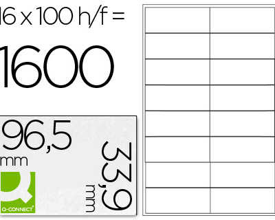 atiquette-adhasive-q-connect-9-6-5x33-9mm-coins-droits-imprimante-jet-encre-laser-copieur-bo-te-100-feuilles-1600-unitas