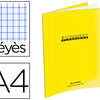 CAHIER PIQUA CONQUARANT CLASSI QUE COUVERTURE POLYPROPYLENE RIGIDE TRANSPARENTE A4 21X29,7CM 96 PAGES 90G SAYES JAUNE