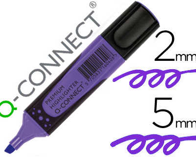 surligneur-q-connect-premium-p-ointe-biseautae-encre-base-eau-corps-couleur-encre-grip-caoutchouc-capuchon-clip-violet