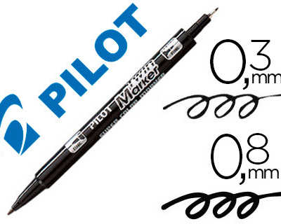 stylo-feutre-pilot-twin-marker-pointe-fibre-polyester-fine-0-3mm-et-large-0-8mm-tous-supports-coloris-noir