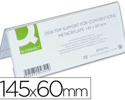 chevalet-q-connect-porte-noms-mathacrylate-idaal-systeme-identification-145x60mm