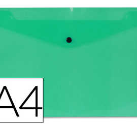 pochette-enveloppe-liderpapel-polypropylene-180-microns-a4-297x210mm-50f-fermeture-bouton-rasistant-transparent-vert