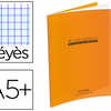 CAHIER PIQUA CONQUARANT CLASSI QUE COUVERTURE POLYPROPYLENE RIGIDE TRANSPARENTE A5+ 17X22CM 48 PAGES 90G SAYES ORANGE