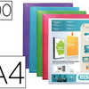 PROTEGE-DOCUMENTS ELBA POLYVIS ION POLYPROPYLENE COUVERTURE SOUPLE 100 POCHETTES 200 VUES A4 COLORIS ASSORTIS TRANSLUCID