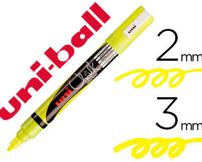 marqueur-uniball-craie-chalk-m-arker-pointe-fine-2-3mm-craie-liquide-couleur-lumineuse-jaune-fluo