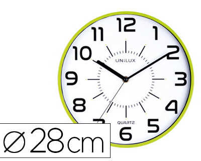 horloge-unilux-pop-quartz-haut-e-pracision-silencieuse-pile-1-5v-aa-fournie-diametre-28-5cm-lisibilita-30-metres-vert