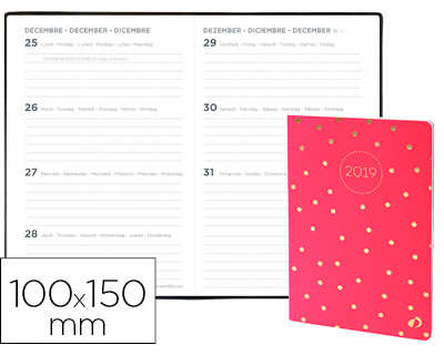 agenda-quo-vadis-weekly-small-multilingue-100x150mm-semainier-reliure-cousue-coloris-iris-pois-rose