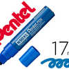 MARQUEUR PENTEL N50XL PERMANEN T POINTE CONIQUE EXTRA-LARGE CORPS ALUMINIUM ENCRE ASOLVANT INDALABILE TOUT SUPPORT BLEU