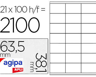 atiquette-adhasive-apli-agipa-multi-usage-63-5x38-1mm-toute-imprimante-coins-arrondis-bo-te-2100-unitas