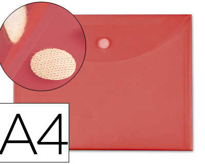 pochette-enveloppe-liderpapel-polypropylene-180-microns-a4-297x210mm-fermeture-velcro-coloris-rouge