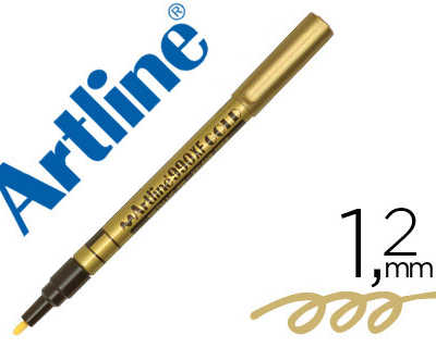 marqueur-artline-permanent-poi-nte-fine-conique-1-2mm-tous-supports-corps-matal-encre-pigmentae-rasiste-eau-or