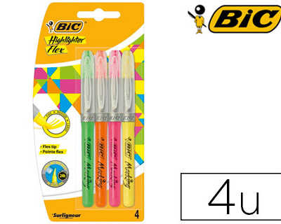 surligneur-bic-flex-highlighte-r-grip-caoutchouc-pointe-pinceau-souple-2-largeurs-de-trait-coloris-assortis-4-unitas